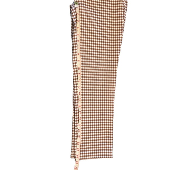 SOLD Rachel Zoe Checkered Pants Brown Sz 2 - Picture 9 of 11